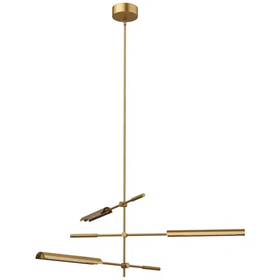 Kuzco Alora Astrid Led 3 Head Metal Shade/vintage Brass Multi-pendant
