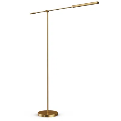 Kuzco Alora Astrid Led 55-in Metal Shade/vintage Brass Led Floor Lamp
