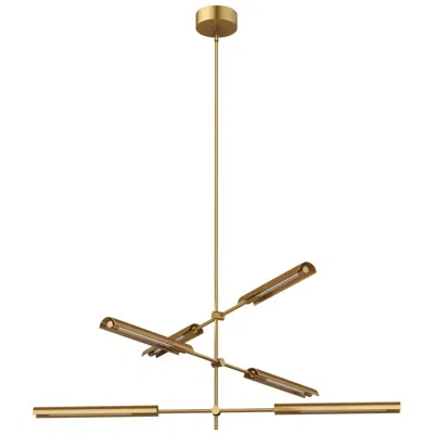 Kuzco Alora Astrid Led 6 Head Metal Shade/vintage Brass Multi-pendant