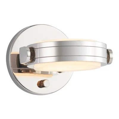 Kuzco Alora Blanco Led 6-in Polished Nickel/alabaster Wall Vanity