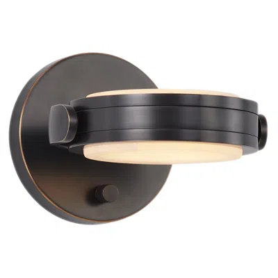 Kuzco Alora Blanco Led 6-in Urban Bronze/alabaster Wall Vanity