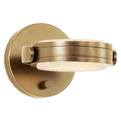 Kuzco Alora Blanco Led 6-in Vintage Brass/alabaster Wall Vanity