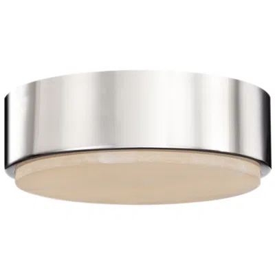 Kuzco Alora Blanco Led 8-in Polished Nickel/alabaster Flush Mount