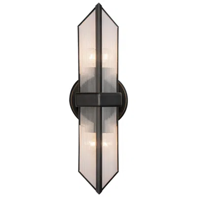 Kuzco Alora Cairo E26 15-in Ribbed Glass/urban Bronze Wall Vanity