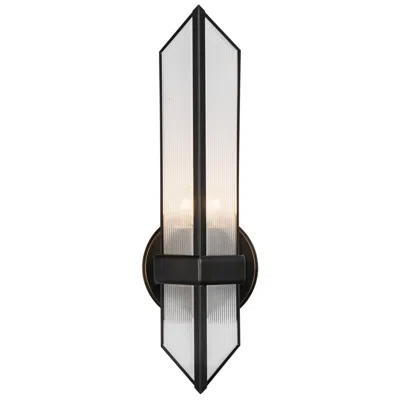 Kuzco Alora Cairo E26 4-in Ribbed Glass/urban Bronze Wall Vanity