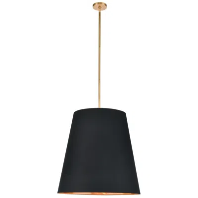 Kuzco Alora Calor E26 25-in Black Linen Gold Parchment/vintage Brass Pendant