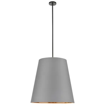 Kuzco Alora Calor E26 25-in Gray Linen With Gold Parchment/urban Bronze Pendant