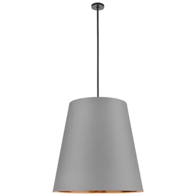 Kuzco Alora Calor E26 30-in Gray Linen Withgold Parchmen/urban Bronze Pendant