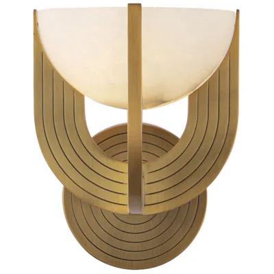 Kuzco Alora Colette Led 6-in Vintage Brass/alabaster Wall Vanity