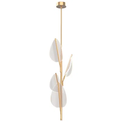 Kuzco Alora Flora Led 4 Head Natural Brass Pendant
