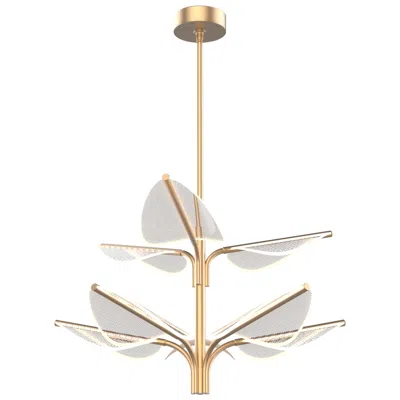 Kuzco Alora Flora Led 8 Head Natural Brass Pendant