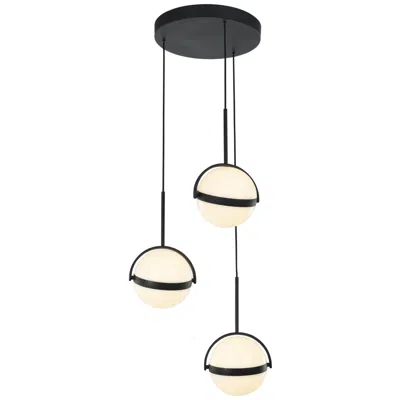 Kuzco Alora Globo Led 3 Head Matte Black Multi-pendant