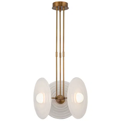 Kuzco Alora Harbour Led 18-in Vintage Brass/glossy Opal Pendant