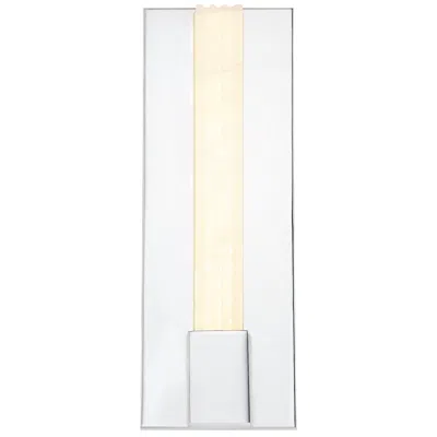 Kuzco Alora Kismet Led 14-in Polished Nickel/alabaster Wall Vanity
