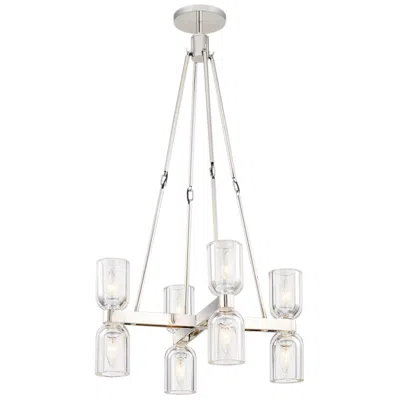 Kuzco Alora Lucian E12 22-in Clear Crystal/polished Nickel Chandelier