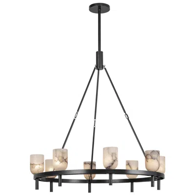 Kuzco Alora Lucian E12 36-in Urban Bronze/alabaster Chandelier
