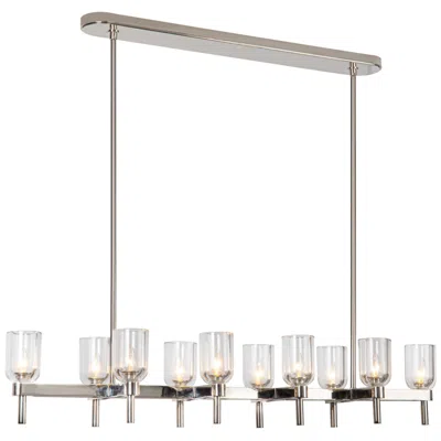 Kuzco Alora Lucian E12 52-in Clear Crystal/polished Nickel Linear Pendant
