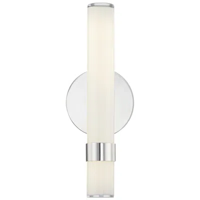 Kuzco Alora Madison Led 14-in Polished Nickel/glossy Opal Wall Vanity