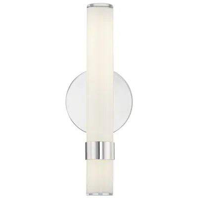 Kuzco Alora Madison Led 14-in Polished Nickel/glossy Opal Wall Vanity