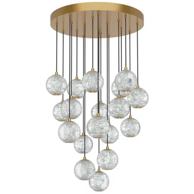 Kuzco Alora Marni Led 18 Head Natural Brass Multi-pendant