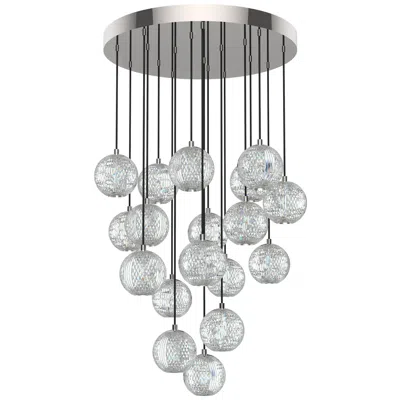 Kuzco Alora Marni Led 18 Head Polished Nickel Multi-pendant