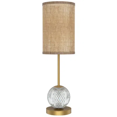 Kuzco Alora Marni Led 21-in Natural Brass/white Linen Led Table Lamp