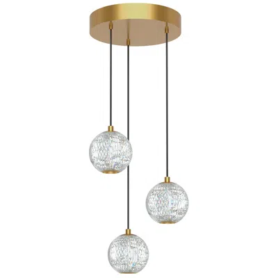 Kuzco Alora Marni Led 3 Head Natural Brass Multi-pendant