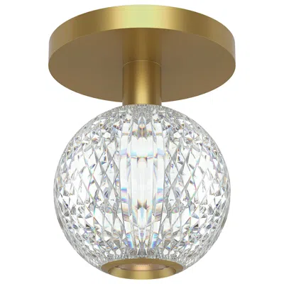 Kuzco Alora Marni Led 5-in Natural Brass Flush Mount