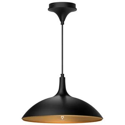 Kuzco Alora Mood Abel E26 14-in Matte Black Pendant
