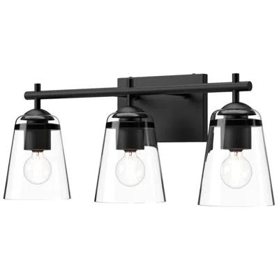 Kuzco Alora Mood Addison E26 22-in Clear Glass/matte Black Vanity Light