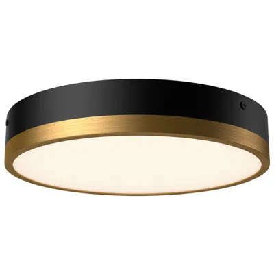 Kuzco Alora Mood Adelaide Led 11-in Aged Gold/matte Black Flush Mount