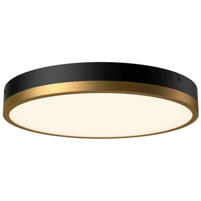 Kuzco Alora Mood Adelaide Led 15-in Aged Gold/matte Black Flush Mount