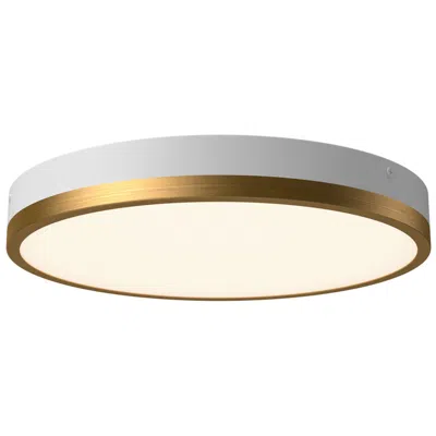 Kuzco Alora Mood Adelaide Led 15-in Aged Gold/white Flush Mount