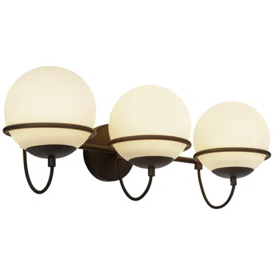 Kuzco Alora Mood Alba E26 24-in Matte Black/opal Glass Wall Vanity