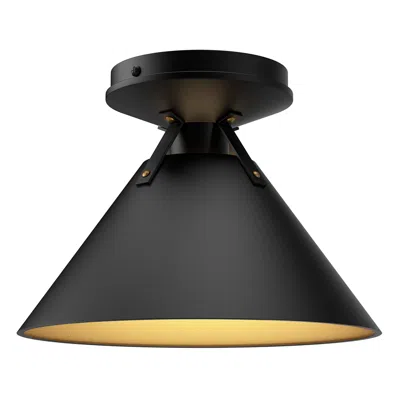 Kuzco Alora Mood Archer E26 7-in Matte Black Flush Mount