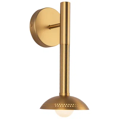 Kuzco Alora Mood Arden Led 14-in (with Shade) Gold/opal Glass Wall Vanity