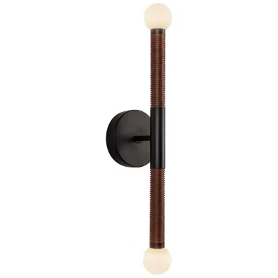 Kuzco Alora Mood Arden Led 23-in Matte Black/opal Glass Wall Vanity