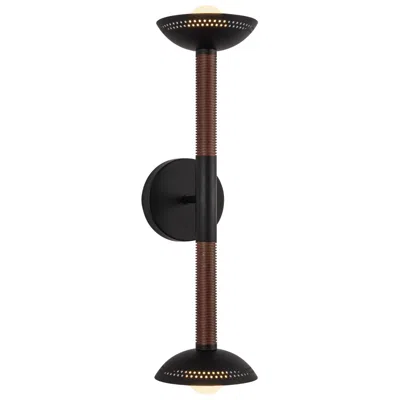 Kuzco Alora Mood Arden Led 23-in (with Shade) Matte Black/opal Glass Wall Vanity