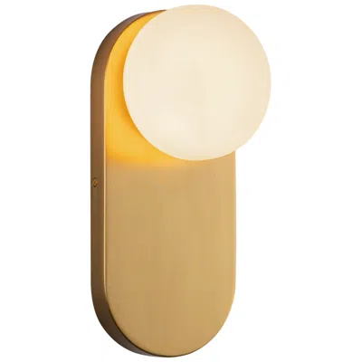 Kuzco Alora Mood Ariel E26 12-in Brushed Gold/opal Glass Wall Vanity