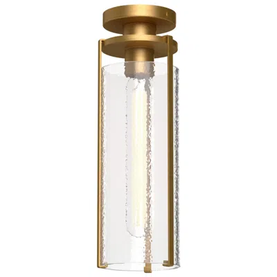 Kuzco Alora Mood Belmont E26 5-in Aged Gold/clear Water Glass Flush Mount
