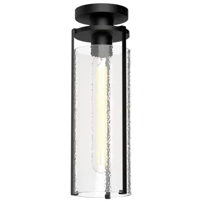 Kuzco Alora Mood Belmont E26 5-in Clear Water Glass/matte Black Flush Mount