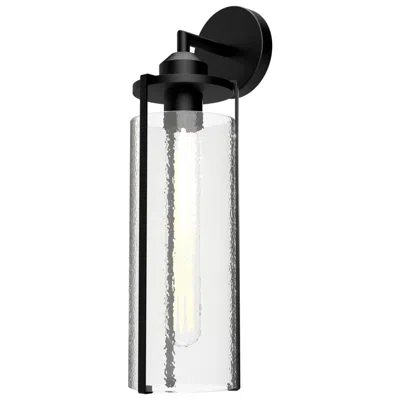 Kuzco Alora Mood Belmont E26 5-in Clear Water Glass/matte Black Wall Vanity