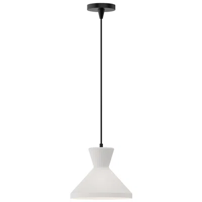 Kuzco Alora Mood Betty E26 10-in Matte Black/opal Glass Pendant