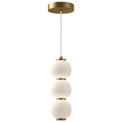 Kuzco Alora Mood Bijou Led 7-in Aged Gold/opal Matte Glass Pendant