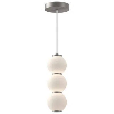 Kuzco Alora Mood Bijou Led 7-in Brushed Nickel/opal Matte Glass Pendant