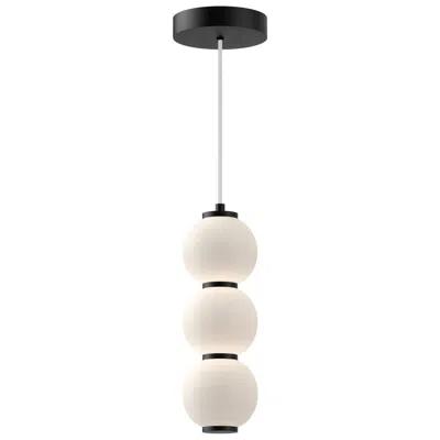 Kuzco Alora Mood Bijou Led 7-in Matte Black/opal Matte Glass Pendant