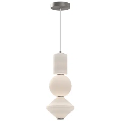 Kuzco Alora Mood Bijou Led 8-in Brushed Nickel/opal Matte Glass Pendant