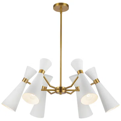 Kuzco Alora Mood Blake E26 32-in White/aged Gold Socket Chandelier