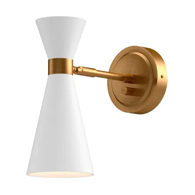 Kuzco Alora Mood Blake E26 4-in Aged Gold/white Wall Vanity