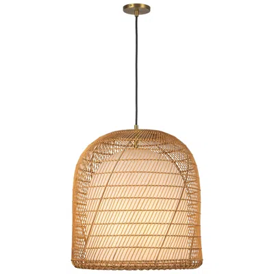 Kuzco Alora Mood Bondi E26 20-in Brushed Gold/opal Glass Pendant